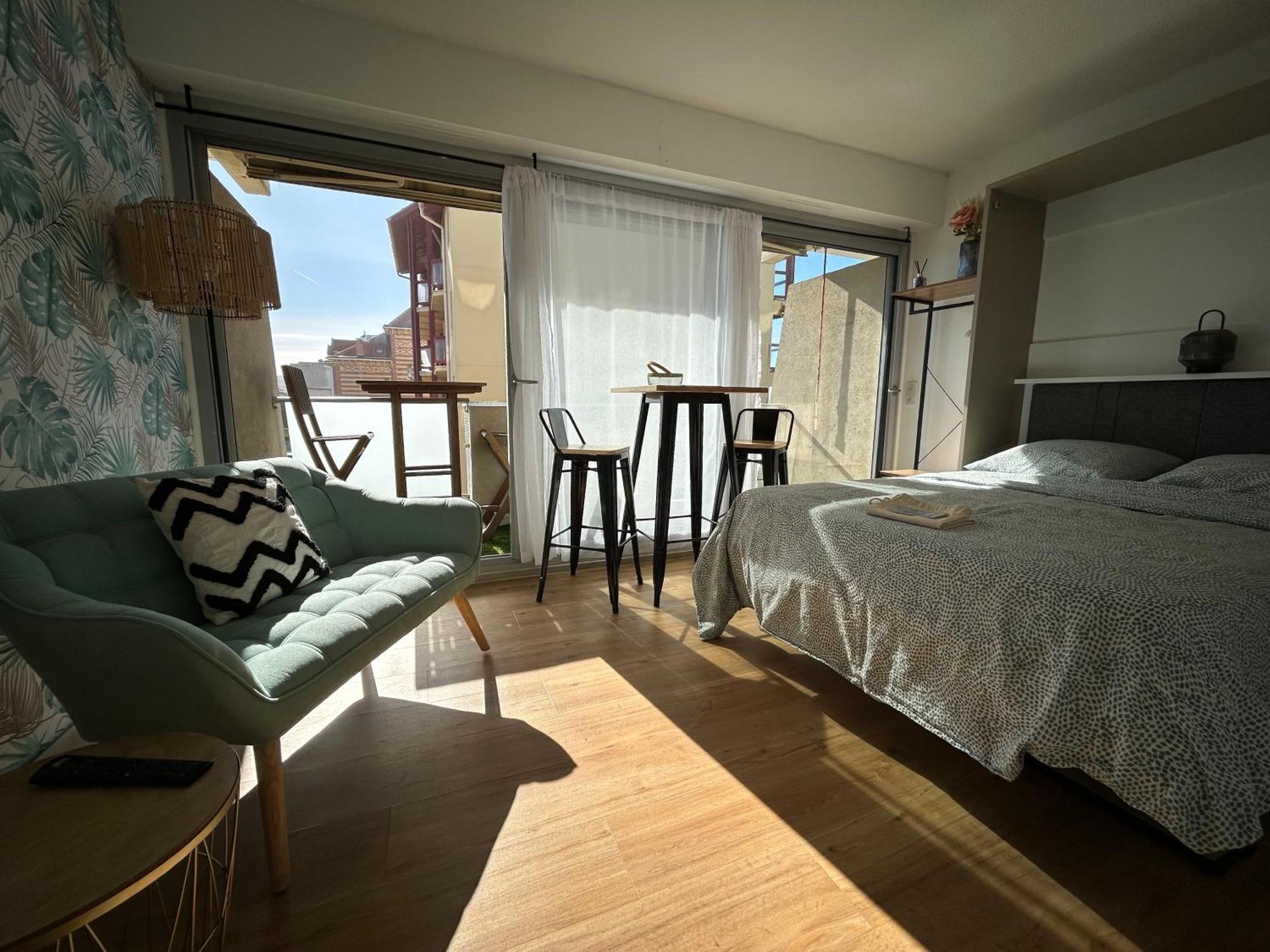Cosy Studio Avec Vue Sur L'Ocean 라카노오세앙 외부 사진
