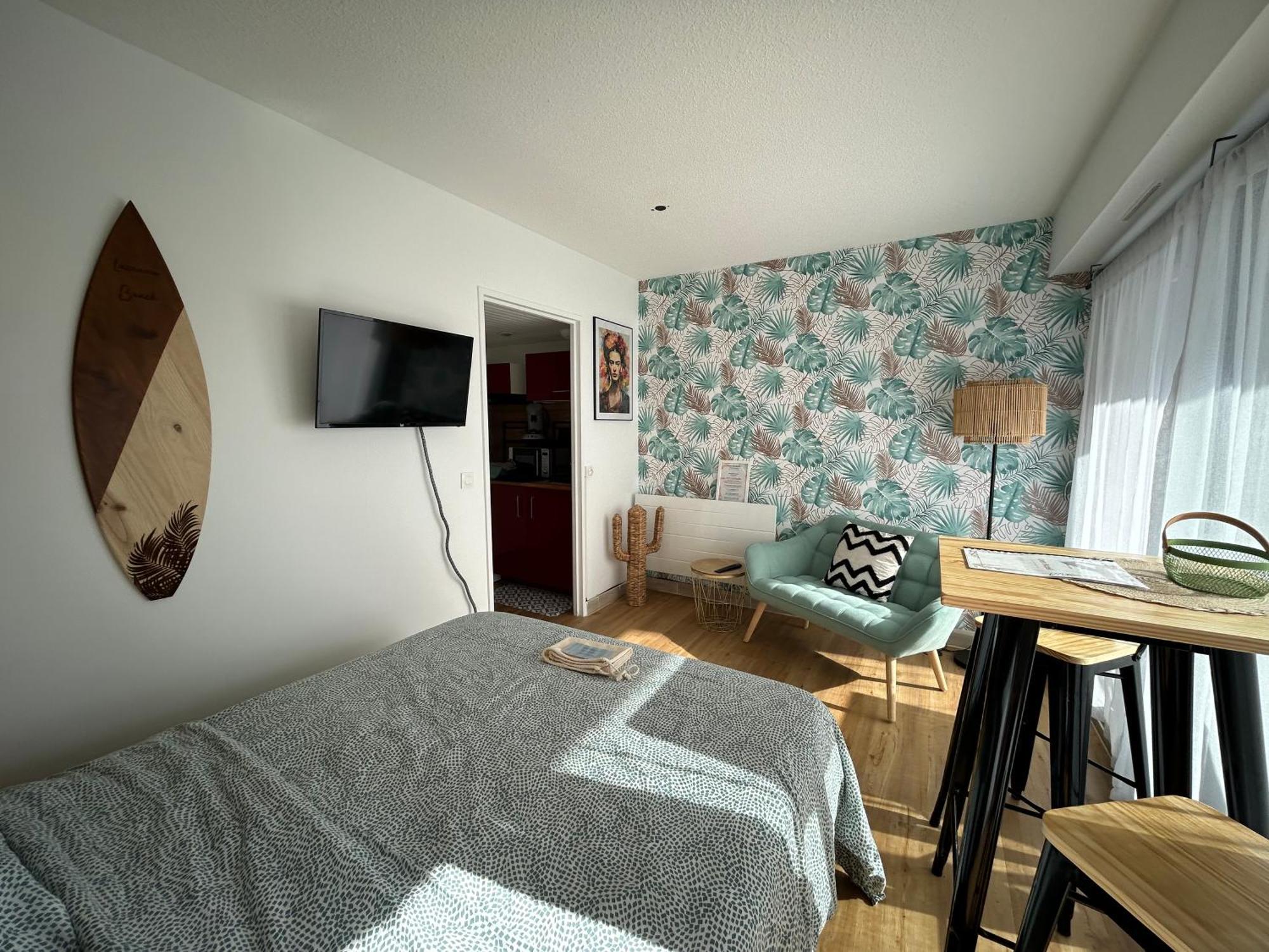 Cosy Studio Avec Vue Sur L'Ocean 라카노오세앙 외부 사진