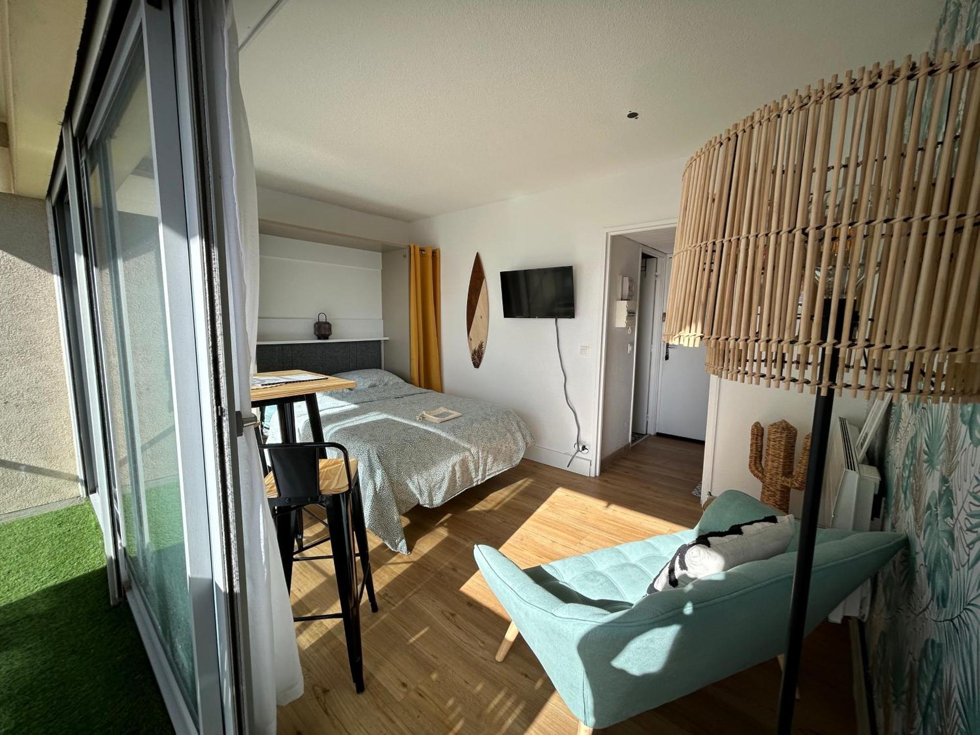 Cosy Studio Avec Vue Sur L'Ocean 라카노오세앙 외부 사진